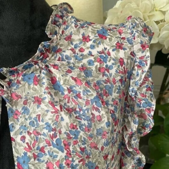 SALE BB Dakota Steve Madden Blue and Pink Floral Canyon Maxi Dress - Picture 3 of 5